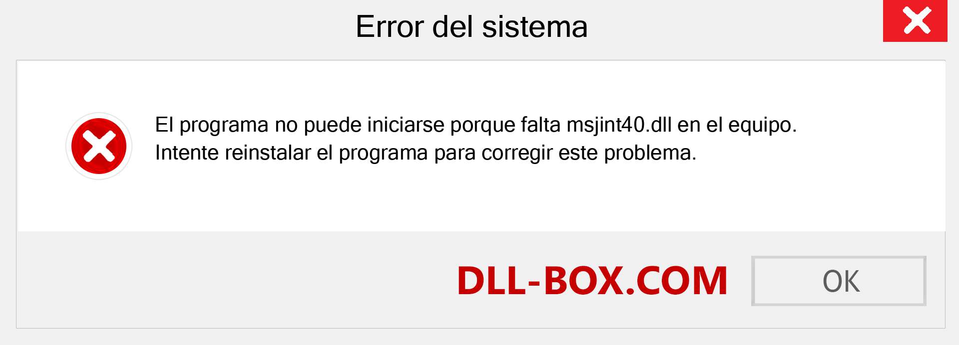 ¿Falta el archivo msjint40.dll ?. Descargar para Windows 7, 8, 10 - Corregir msjint40 dll Missing Error en Windows, fotos, imágenes